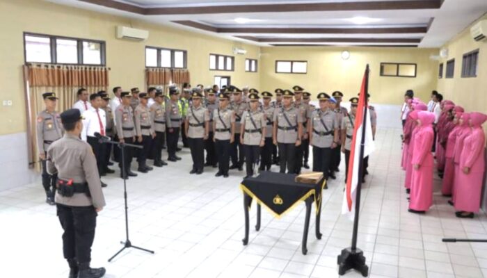 Kapolres Konawe Pimpin Sertijab, 14 Pejabat Utama dan Kapolsek Berganti