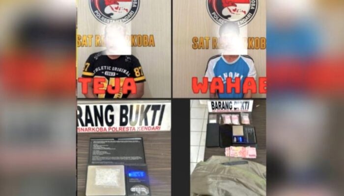 Polresta Kendari Ungkap Peredaran Sabu, Dua Pria Ditangkap