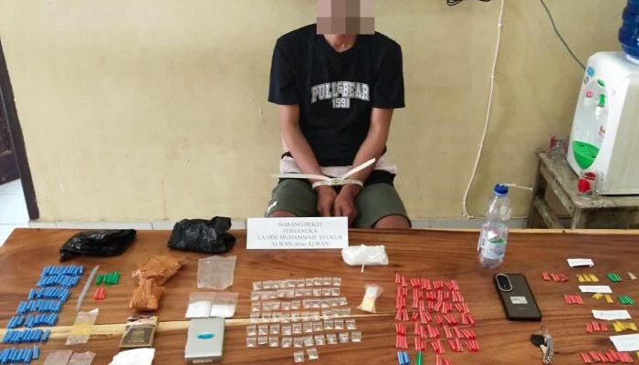 Polres Muna Ungkap Kasus Narkotika Jenis Sabu, 159,57 Gram Barang Haram Diamankan