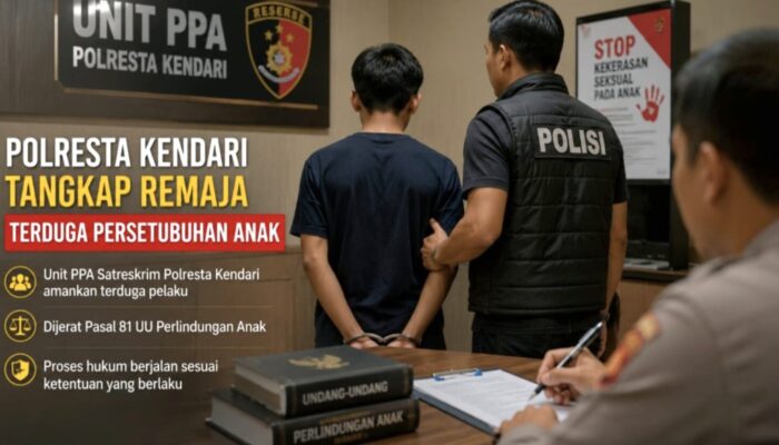 Unit PPA Polresta Kendari Tangkap Terduga Pelaku Persetubuhan Anak di Bawah Umur 