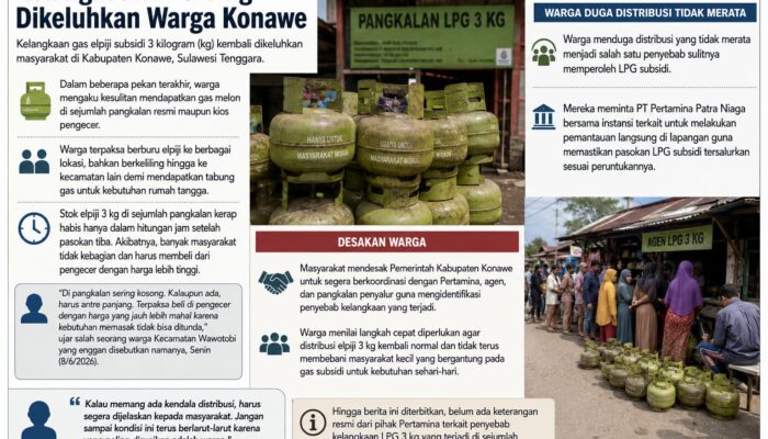 Warga Konawe Keluhkan Kelangkaan Elpiji 3 Kg, Stok Pangkalan Cepat Habis