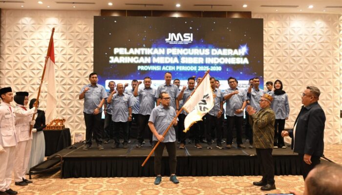 Hendri CH Bangun Lantik Pengurus JMSI Aceh 2025-2030, Hendro Saky Jadi Ketua  