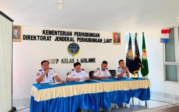 Gelar Rapat Bulanan, UPP Kelas I Molawe Perkuat Kinerja dan Tingkatkan Pelayanan Pelabuhan
