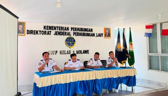 Gelar Rapat Bulanan, UPP Kelas I Molawe Perkuat Kinerja dan Tingkatkan Pelayanan Pelabuhan