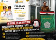 HMKS Soroti Kerumitan Administrasi dan Ketidakmerataan Akses Program Bantuan Pendidikan UKT/SPP Setara Tahun 2026