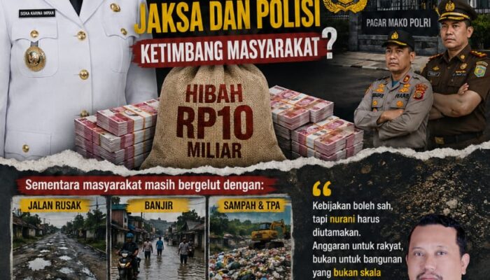 Kucuraan Hibah Rp10 Miliar, Wali Kota Kendari Prioritaskan Kebutuhan Jaksa dan Polisi Ketimbang Masyarakat? 