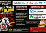 KASTARA Galang Donasi Rp10 Ribu, Dukung Pemberantasan Rokok Ilegal