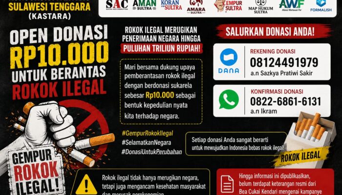 KASTARA Galang Donasi Rp10 Ribu, Dukung Pemberantasan Rokok Ilegal