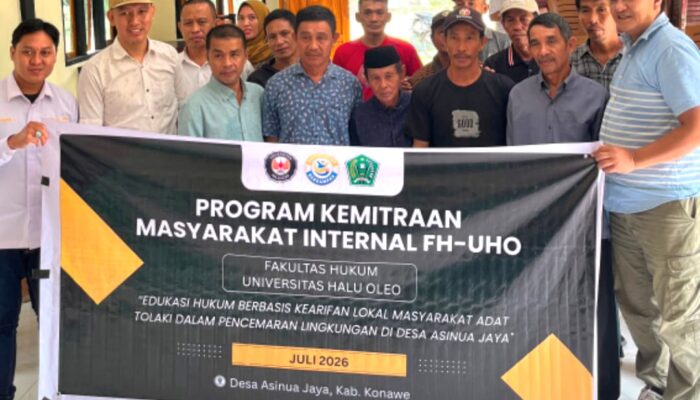 Cegah Pencemaran Lewat Adat, FH UHO Edukasi Warga Asinua Jaya