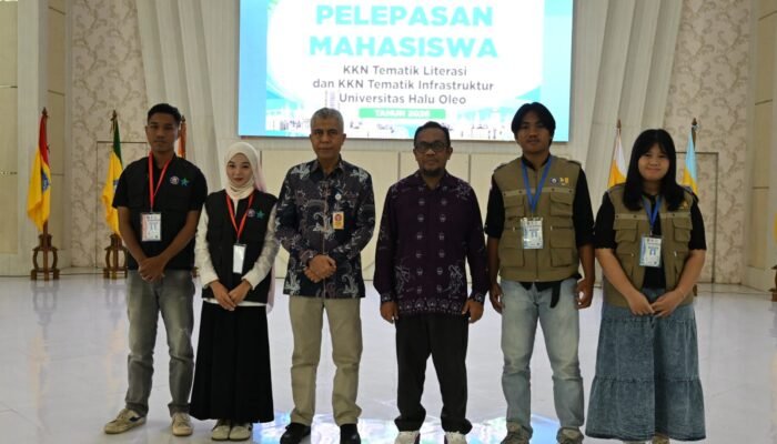 UHO Lepas 805 Mahasiswa KKN Tematik Literasi dan Infrastruktur 2026