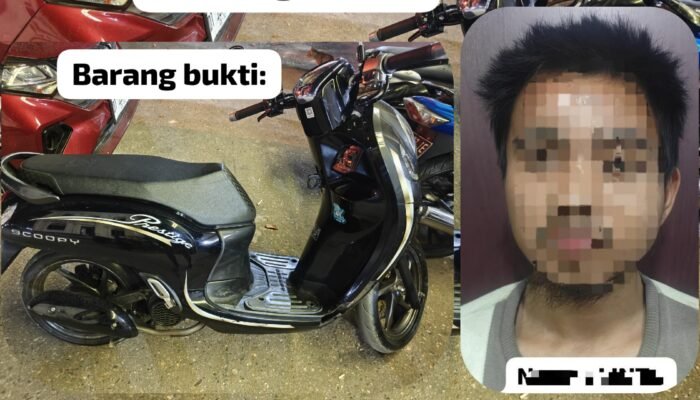 Motor Teknisi Internet Dicuri Saat Pasang Kabel, Pelaku Ditangkap