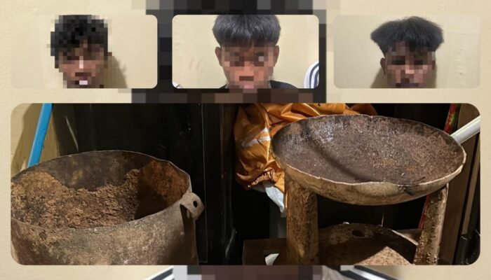 Buser 77 Polresta Kendari Amankan Tiga Terduga Pelaku Pencurian di Gudang Kosong