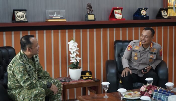 Dandim 1417/Kendari Sambut Kunjungan Kapolresta, Perkuat Sinergitas TNI-Polri