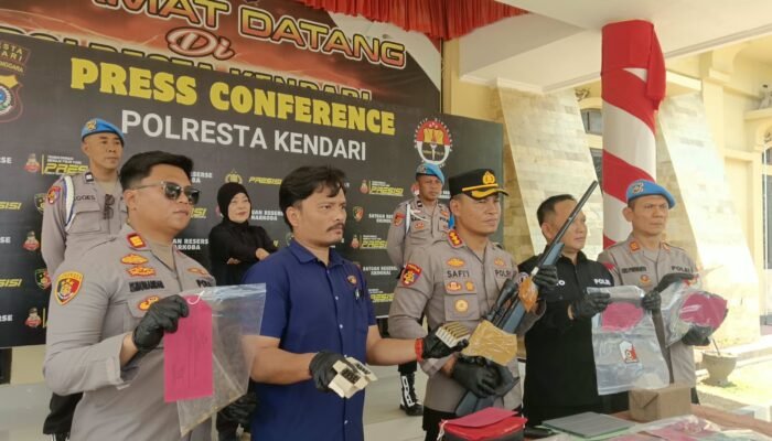 Polresta Kendari Rilis Delapan Kasus, Curanmor dan Kasus Sajam Turut Diungkap