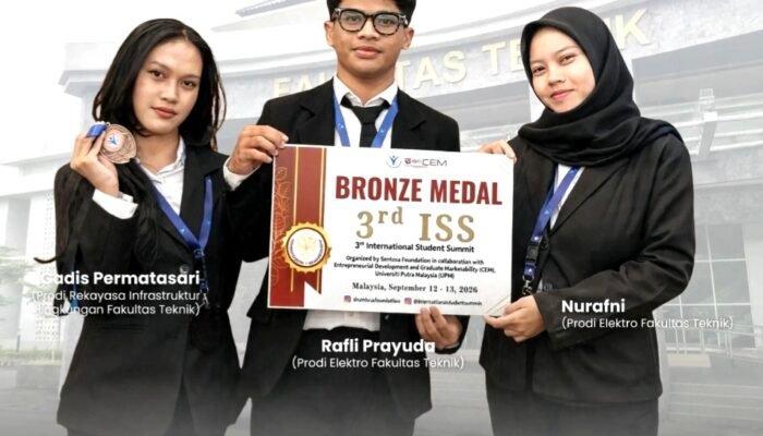 Tiga Mahasiswa FT UHO Raih Bronze Medal di Ajang Internasional