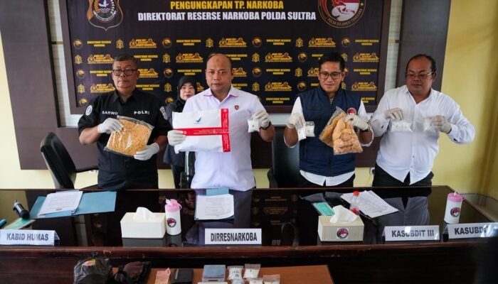 Ditresnarkoba Polda Sultra Berhasil Ungkap Peredaran Narkotika Lintas Provinsi